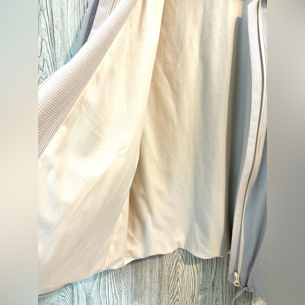 NEW! BRIXTON BEIGE GINGHAM LEEDS Jacket Womens Size Small Oversized NWT - Picture 13 of 16